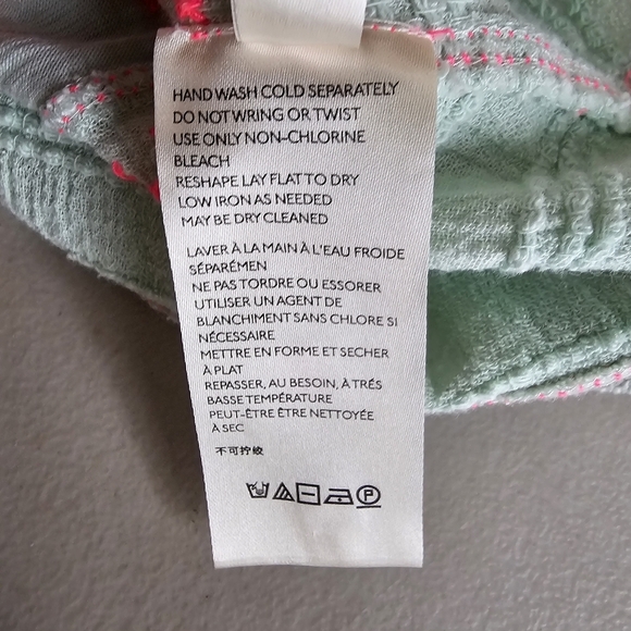 Free People Pink and Teal Blue Blouse - Size XS (Fits Medium) - Picture 11 of 12